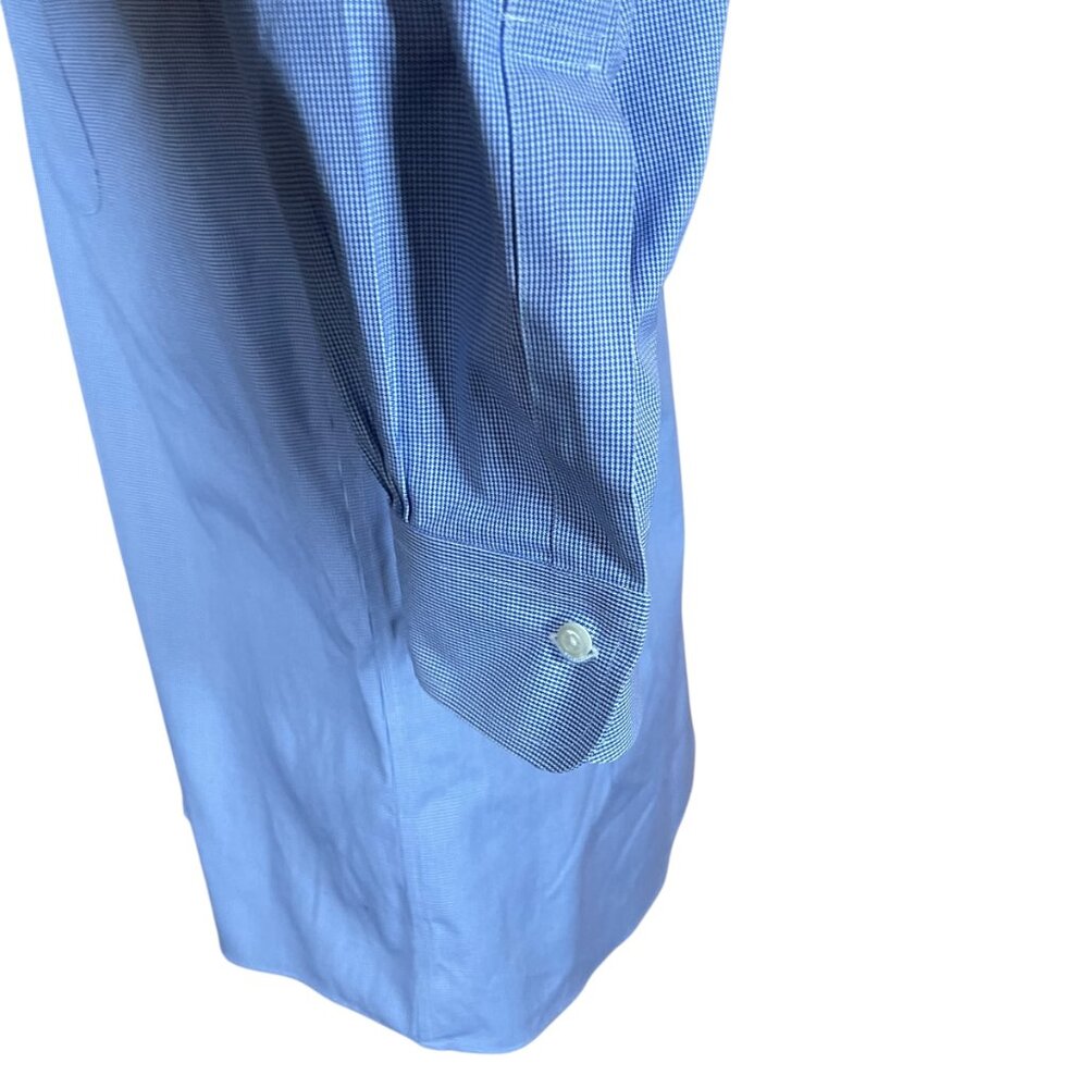 Brooks Brothers Men's Milano Blue White Long Sleeve Button Down Shirt 16.5 34 - Picture 7 of 8